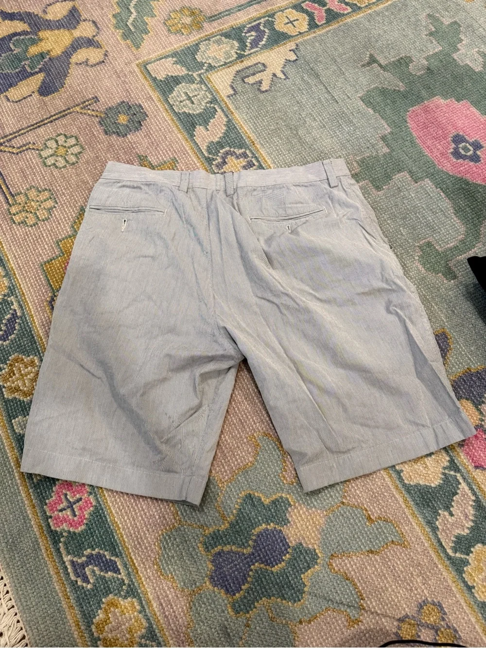 J. Crew Light Blue Seersucker Flat-Front Shorts